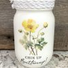Chin Up Buttercup Floral Jar