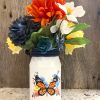 Orange Butterfly Glass Jar - Image 3